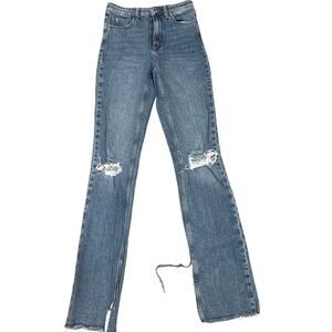 ZARA Women's Slim Flare Ripped Jeans Size 2